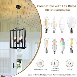 Farmhouse Lantern Chandelier Light Fixture