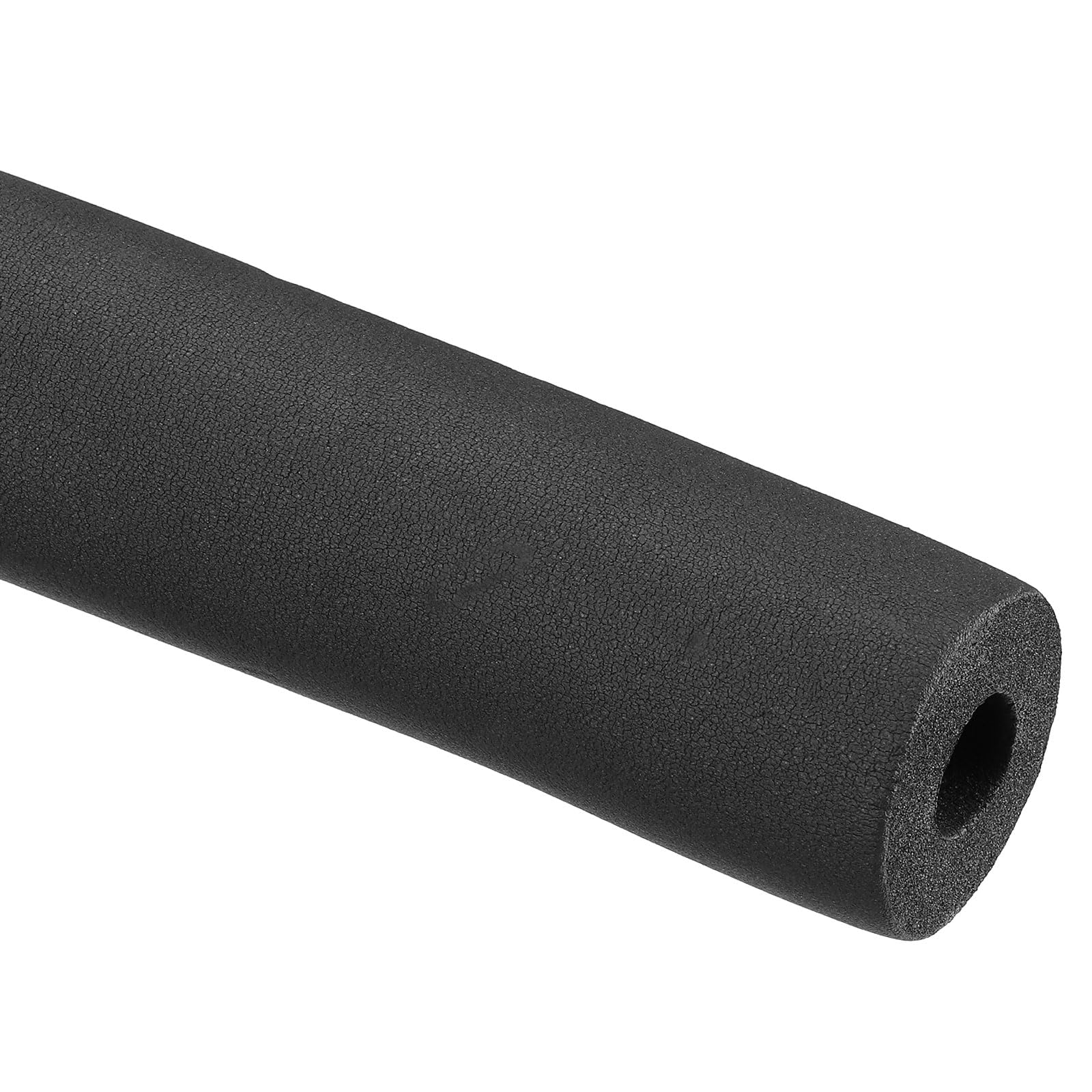 PATIKIL 74.8" Lx1.1 IDx0.8 T Pipe Insulation Foam Tube, Water Pipe Insulation Tubing Heat Preservation for Plumbing Water AC Pipe Sprinkler Spigot, Black