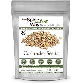 The Spice Way Coriander Seeds - 5 oz | Whole coriander seeds for toasting, crushing, pickling, brining and fresh grinding; Ko