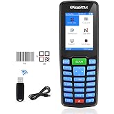 ONEWSCAN Wireless Barcode Scanner, Portable Inventory Scanner 1D&amp;2D&amp;PDF417 Handheld Bar Code Scanners for Collector Data Terminal Inventory Device QR Code Reader with 2.8 Inch LCD Screen