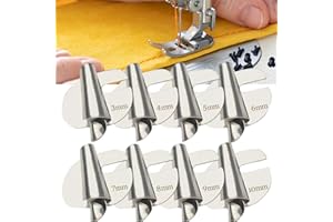 Ernhds Sewing Rolled Hemmer Foot, Universal Sewing Products Supplies, Rolled Hem Presser Foot Suitable for Brother Sewing Machine, Contains 4 Screws, Easy to Use (7/8/9/10mm, 4 Pcs)