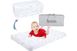 Mochen Trifold Pack and Play Mattress, 38"x26" Breathable Dual-Sided Memory Foam Pack n Play Mattresses Pad, Foldable Portable Baby Mattress for Pack N Play with Travel Bag & Washable Cover