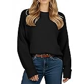 Buauty Womens Oversized Long Sleeve Crewneck Fall Sweaters Chunky Fuzzy Knit Pullover Clothes 2025 Trendy Outfits