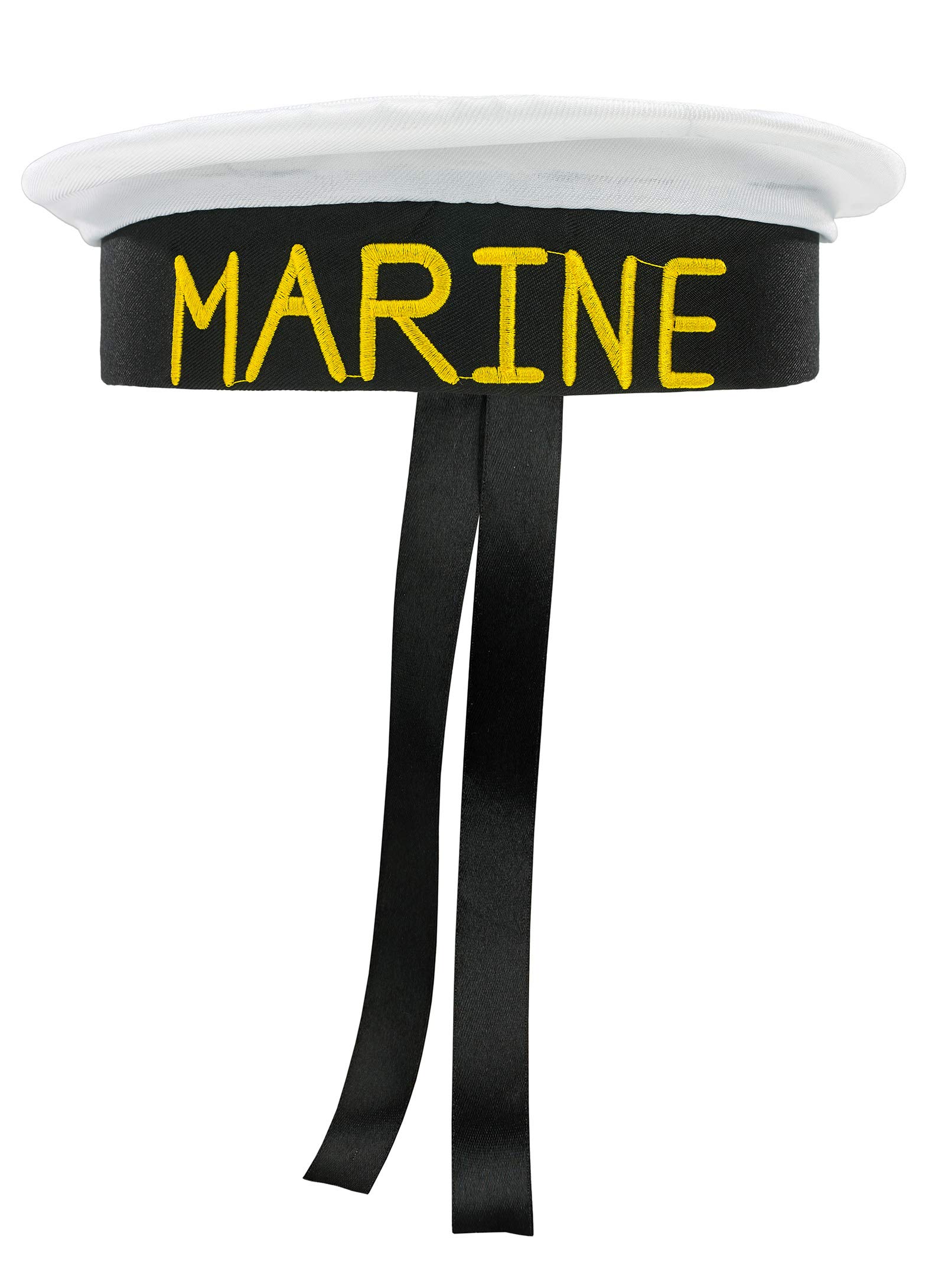 4sold Costume Accessories Sailor Captain Hat Cap Yacht Party Hats Navy Marine Adult Admiral Sailor (Marine Size 60)