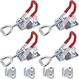 Rantecks 4PCS Toggle Clamp Adjustable Toggle Latch Clamp with Keyhole 180kg/396lbs Holding Capacity for Cabinet Boxes Trunk Door and Closet