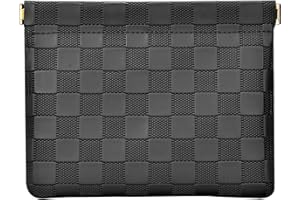 HIGH FIT Leather Pocket Cosmetic Bag for Purse,Coin Purse Lipstick Cosmetic Accessories Organizer, Travel Kit Storage Pouch,Waterproof Portable No Zipper Self-closing Small Makeup Pouch for Women