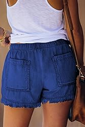 YOCUR Womens Jean Shorts High Waisted Drawstring