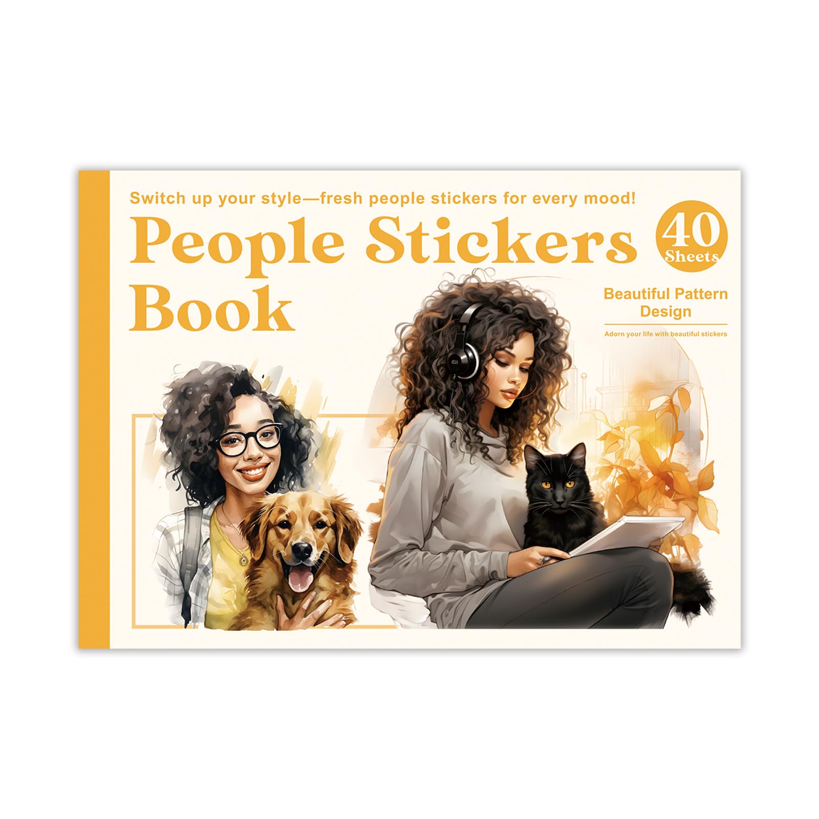 Black Girl Stickers Book, 40 Sheets 283 Pcs Journaling Scrapbooking Stickers for Journaling Scrapbooking Bullet Journals Planners Letter Card Making Collage Art Crafts Water Bottle