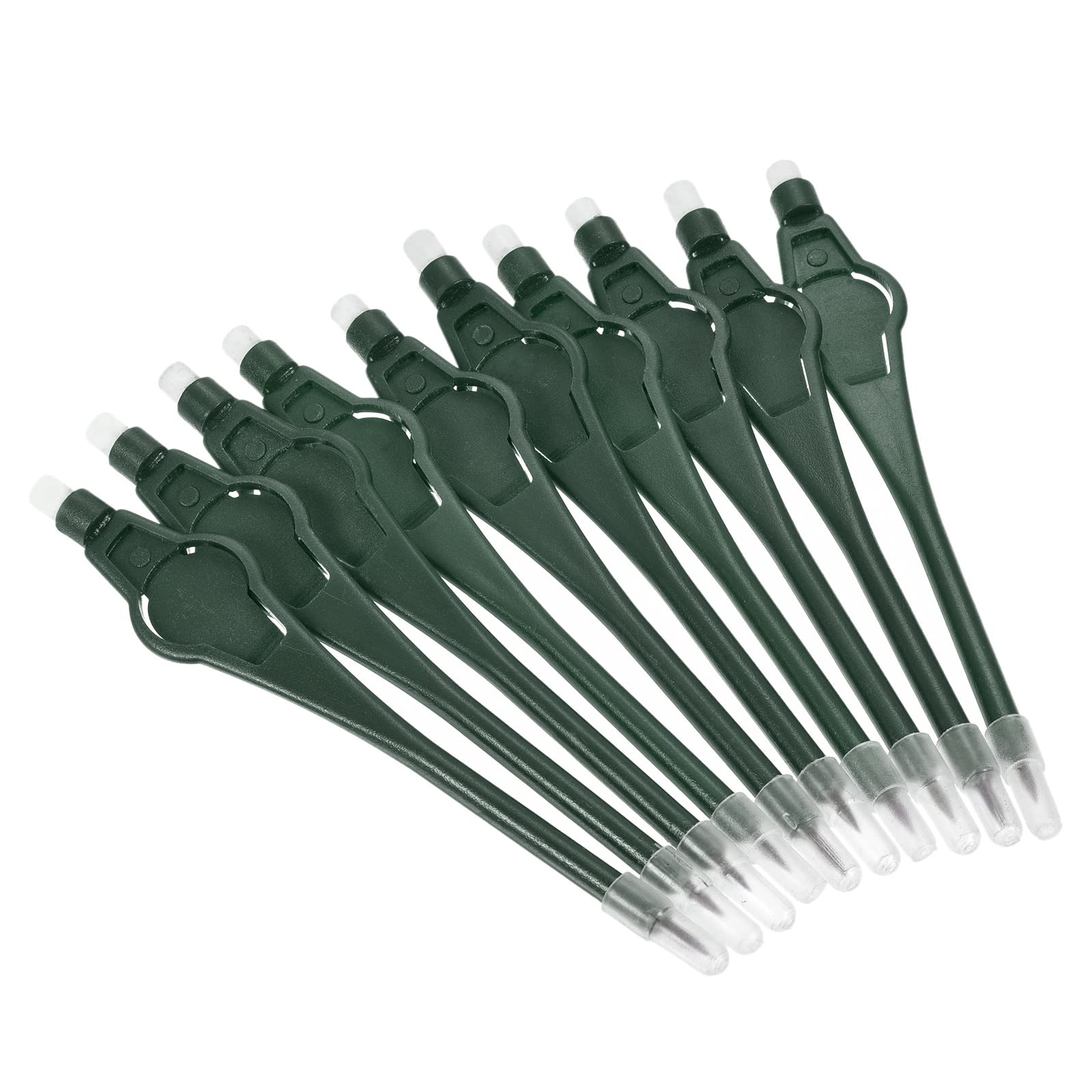 PATIKIL Golf Scoring Pencils with Eraser, 20 Pack Round Clip Plastic 2H Marker Pens for Sport Games Meeting, Dark Green