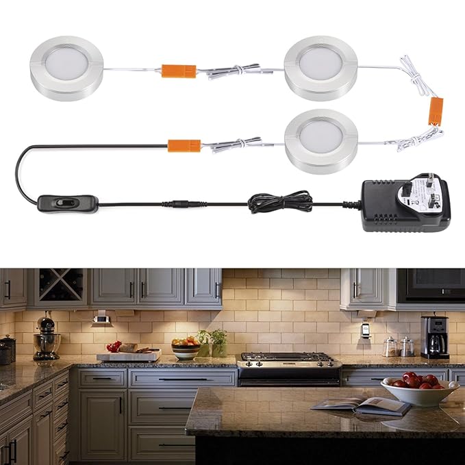 LED Under Light Kit, S&G Dimmable Under Counter Lighting Kit