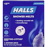 HALLS Soothing Shower Melts | Mentho-lyptus Scented | Aromatherapy with Essential Oils | Pack of 5 Shower Steamers