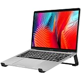 Thibault Aluminum Laptop Stand for Desk - Cooling Ergonomic Design - Fits MacBook Air Pro/DELL/HP/Lenovo/ThinkPad/Alienware - 13/14/15.6/16 -Easy Assembly- Ventilated Laptop Stand for Optimal Airflow