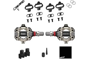 RISEUP Favero Assioma PRO MX-2, Dual-Sensing Side Pedal Based Cycling MTB Power Meter with Extra Cleats, MTB-Compatible SPD Cleats, Bluetooth and ANT+ Connectivity for Cycling GPS Computers & Smartphones