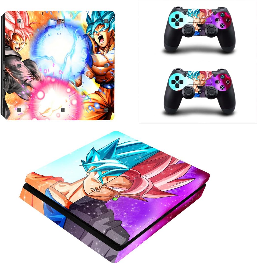Vanknight PS4 Slim Vinyl Skin Decal Stickers Set for PlayStation Console Controllers