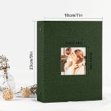 Benjia Photo Album 6x4 Slip In Linen 200 Pockets Green 10x15cm Landscape view 2