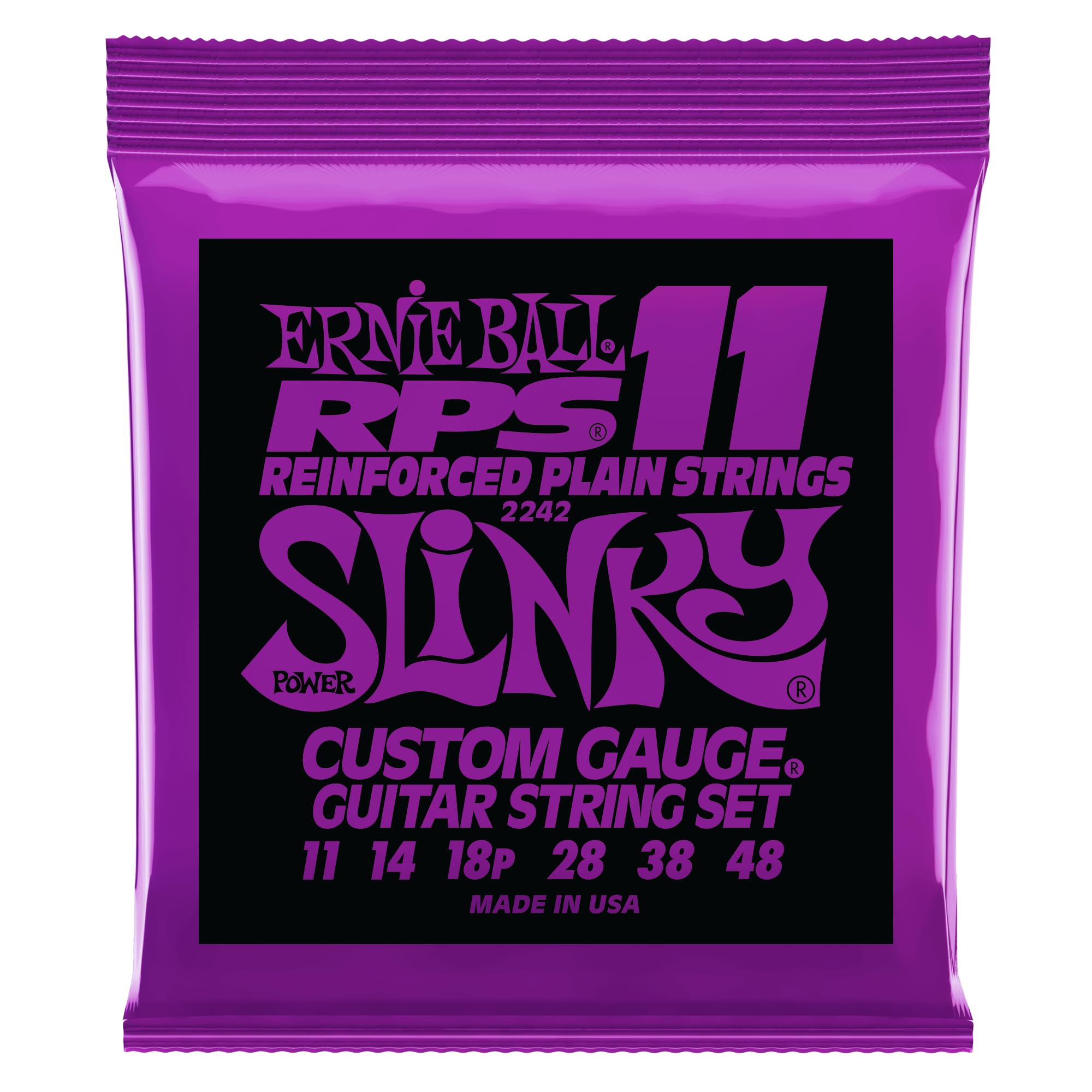 Ernie Ball Power Slinky RPS Nickel Wound Electric Guitar Strings - 11-48 Gauge