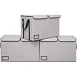 OUTBROS Extra Large Storage Bin with Lids, 25.6*13*16 inch Collapsible Storage Boxes, Storage Cube Organizer Basket with Big 