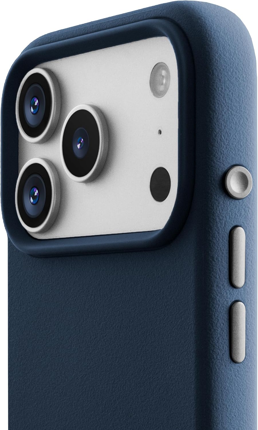 TineeOwl Case for iPhone 17 Pro Max – MagSafe Compatible, Aluminum Buttons, Camera Control & Rounded Action Button, Slim Textured TPU, Minimalist – DuneX Series Navy Blue