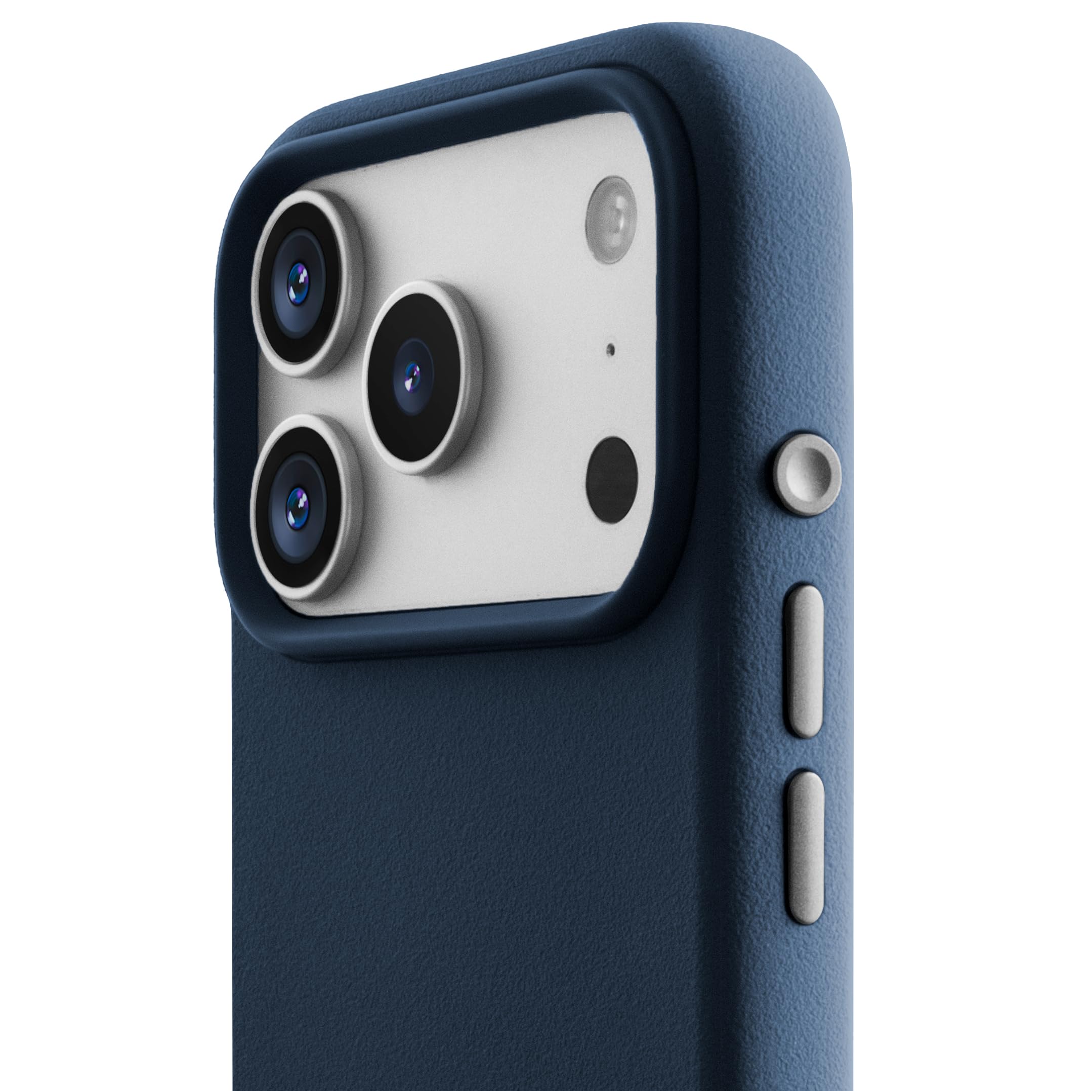 Photo 1 of TineeOwl Case for iPhone 17 Pro – MagSafe Compatible, Aluminum Buttons, Camera Control & Rounded Action Button, Slim Textured TPU, Minimalist – DuneX Series Navy Blue