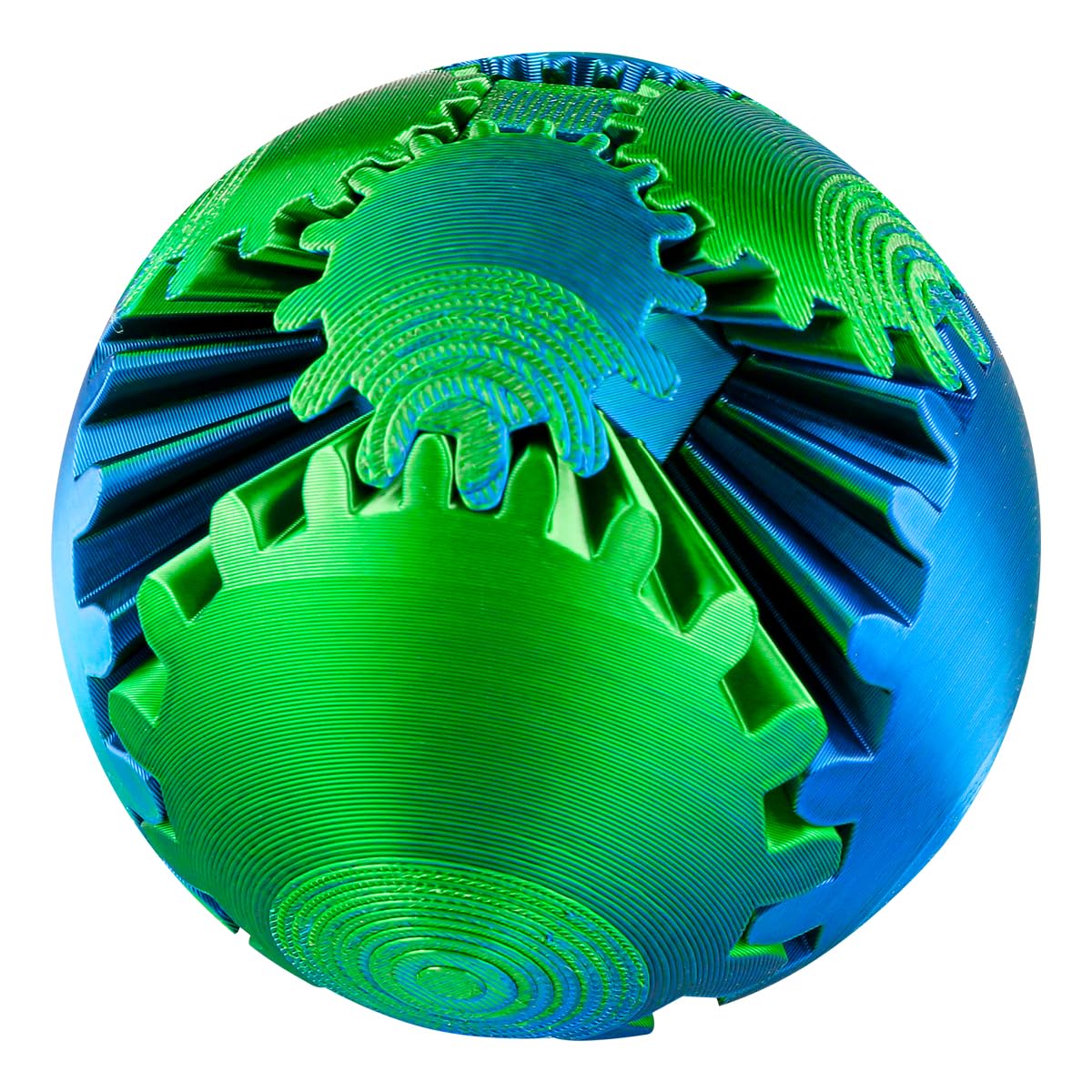 Thyonta 3D Printed Gear Ball - Sensory Spin Ball Effective Decompression Cyberpunk Laser Portable Stress Relief Hand Spinners for Office Adults Kids