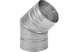 M&G DuraVent 3PVL-E45R Duravent Elbow Insulated 3 Inch Double Wall 45 Deg. Steel