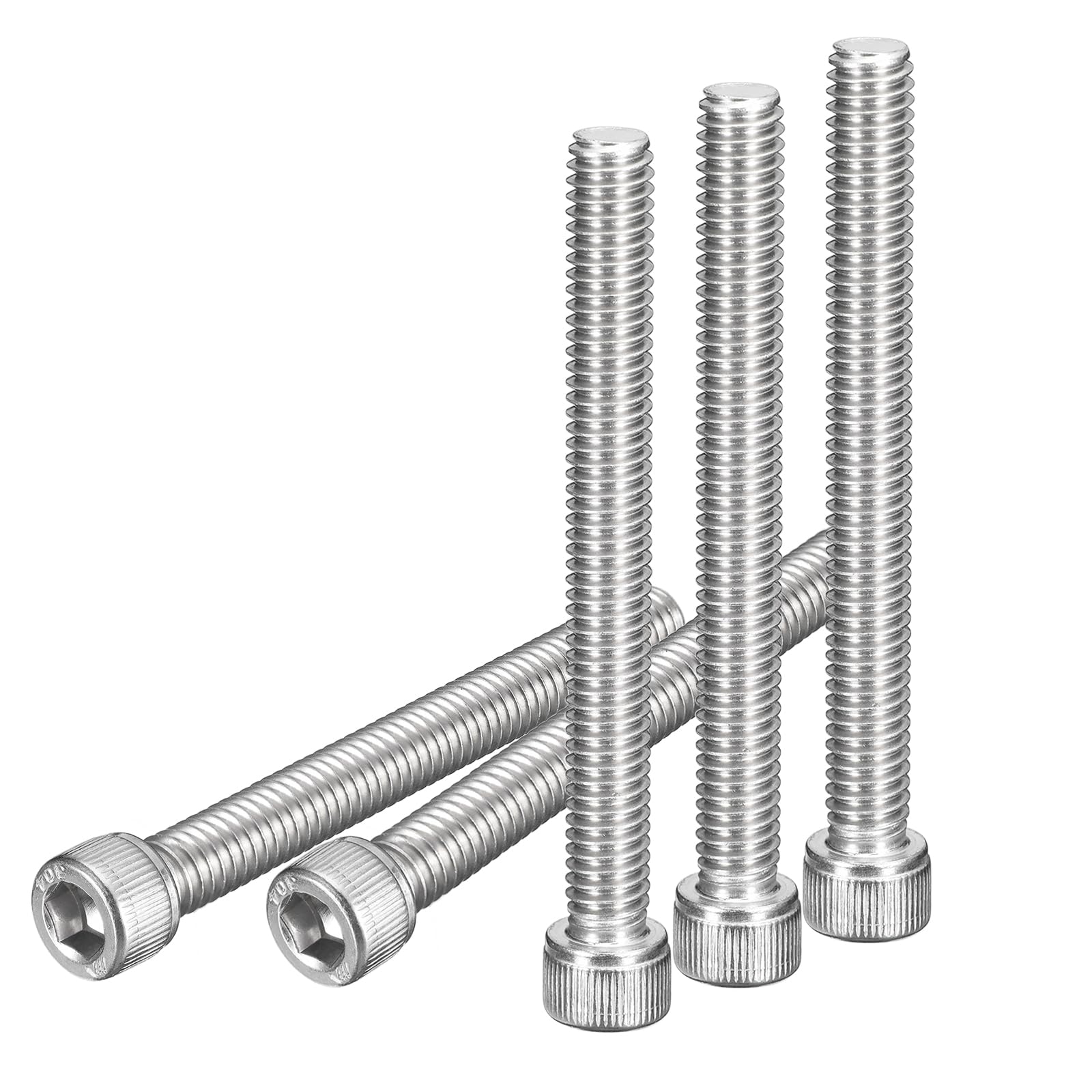 DTGN 5/16-18x3" Socket Head Cap Screws Bolts, 10Pcs 304 Stainless Steel 18-8, Machine Hex Socket Screw, Hex Drive, Bright Finish, UNC Coarse Thread Fully Threaded