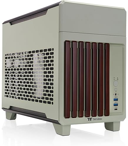 Thermaltake TR100 SFF MITX Mini Tower PC Case With PCIe 4.0 Riser Cable Included Bubble Pink