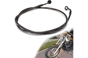 GENERIC TIGERSGATE 14" Ape Hanger Handlebar Dyna Extended Front Brake Line Black Vinyl Stainless Steel Braided for 1996-2006 Dyna Super Glide/Wide Glide/Low Rider non-ABS Models