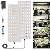 Garpsen Grow Light, 276 LEDs Full Spectrum 6000K Plant Light, 2Panels | Auto Timer 6/12/16,3 Color Modes,5 Dimmable Levels,for Seed Starting, Veg and Bloom