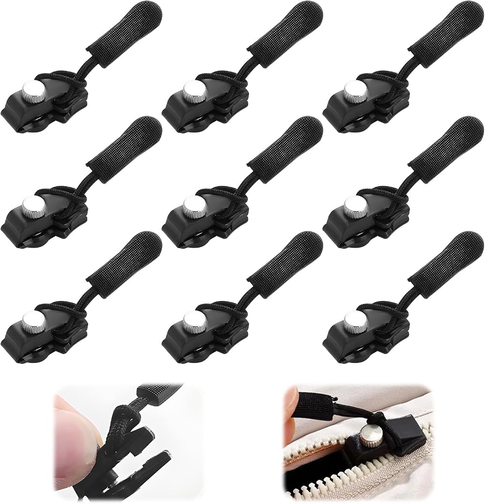 NGUIT 9PCS Zipper Repair Kit Universal Slider Replacement #3 #5 #7 #8 #10