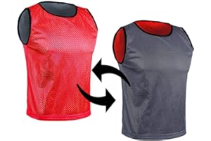 SPORTSBIBS Pinnies Sport Child Youth Teen Adult 2-Color Reversible Bibs Soccer Basketball Football Scrimmage Team Jersey