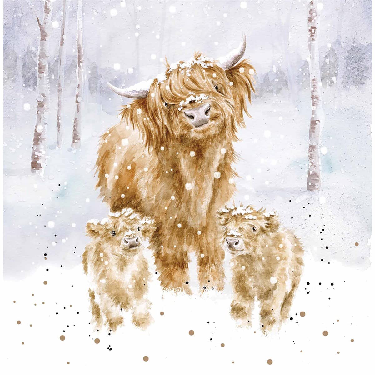 Wrendale Designs by Hannah Dale - A Highland Christmas - Christmas Card Box Set - Pack of 8