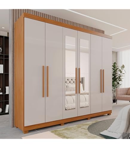 Guarda-Roupa Casal 6 Portas 3 Gavetas Roma Espresso Móveis