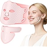 Fiogeo LED light therapy mask, Red Light Therapy for Face & Neck, 7 Colors Led Face and Neck Mask, can USB Charging with Controller, Firming and Sooth for Home Working Travel Yoga