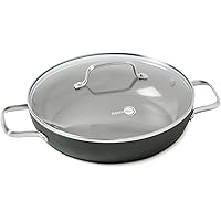 GreenPan Chatham 11" ceramic Non-Stick Covered Everyday Pan with 2 Helpers, Grey -