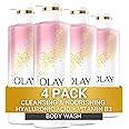 Olay Body Wash Cleansing & Nourishing for Women with Hyaluronic Acid & Vitamin B3 Complex, Long Lasting Hydration, 20 fl oz (Pack of 4)