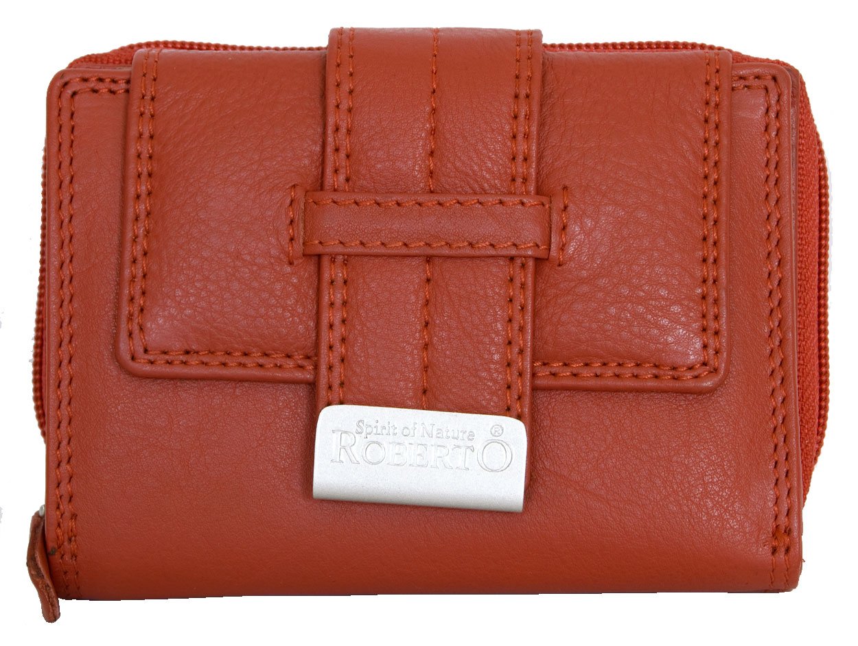 Women's Red Nice Quality Soft Genuine Leather Wallet Roberto