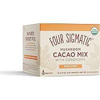 Mushroom Cacao by Four Sigmatic, Organic Instant Cacao with Cordyceps & Ginger, Supports Stamina & Energy, Drink it or…