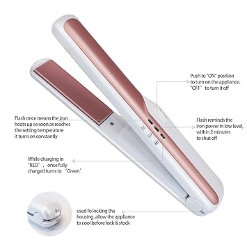 battery flat iron