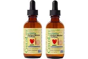 CHILDLIFE ESSENTIALS Organic Gripe Water for Babies - Gripe Water Newborn, Gas Drops for Newborns, Baby Drops for Gas & Colic Relief, Infant Gas Relief with Ginger, Fennel, Dill - 2 Fl Oz (Pack of 2)
