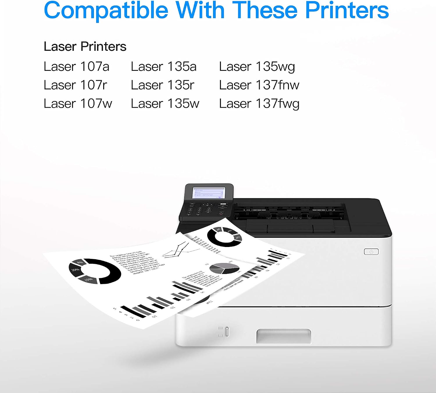 LxTek Compatible Toner Cartridge Replacement for HP 106A W1106A for Laser 107a 107r 107w HP Laser MFP 135a 135r 135w 135wg 137fnw 137fwg (Black) - Image 4