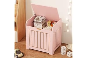 Aenuert Pink Storage Chests, Small Cube Organizer Box,Wooden Entryway Storage Bin For Home Clothes,Plant,Small Square Nightstand For Playroom,Bedroom,Nursery Room