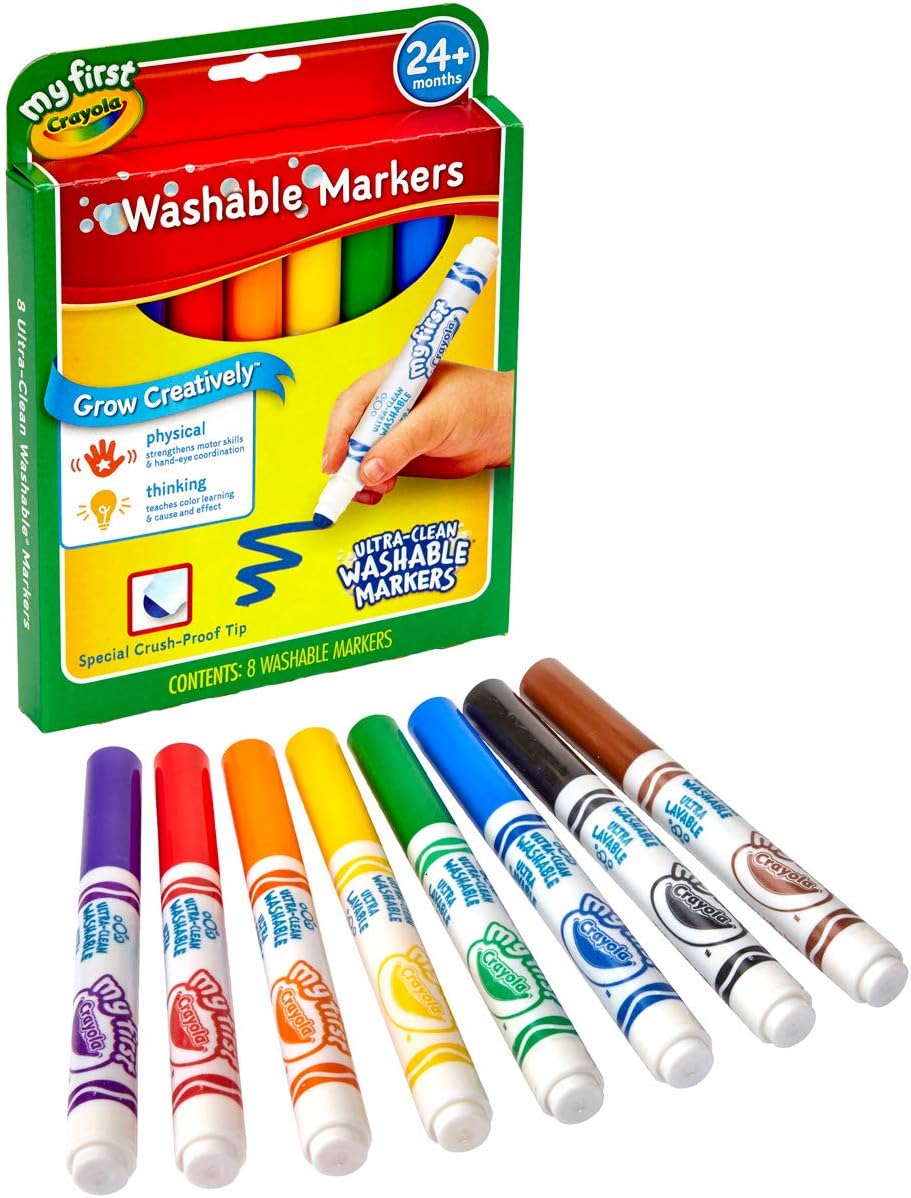 Crayola My First UltraClean Washable Markers 8 Classic Crayola Colors