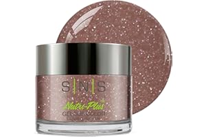 SNS HEALTHY NATURAL NAILS SNS Nail Dip Powder, Gelous Color Dipping Powder - New Year's Kiss (Brown/Shimmer) - Long-Lasting Acrylic Nail Color & Polish Lasts 14 Days - Low-Odor & No UV Lamp - 1 Oz