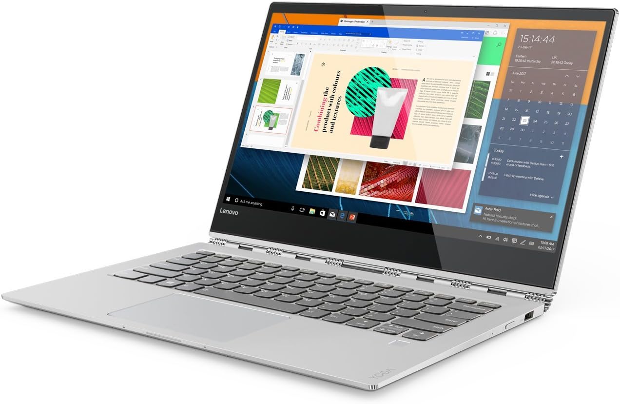 Lenovo Yoga 920-13IKB - Ordenador portátil Convertible de 13,9" FullHD (Intel Core I5-8250U, 8GB RAM, 256GB SSD, Windows 10) Plata. Teclado QWERTY español