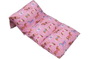 Wildkin Kids Floor Lounger – Pillow Lounger, Travel-Friendly, Ideal for Sleepovers, Fits Standard Pillows - Horses