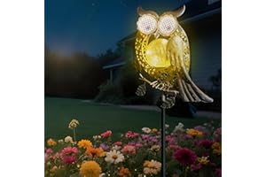 SRNPMIU Solar Lights Outdoor Decor, Solar Owl Yard Decorations Outdoor, Garden Decorative, IP65 Waterproof, Gifts for Women Mom, for Yard Patio Lawn Pathway Landscape