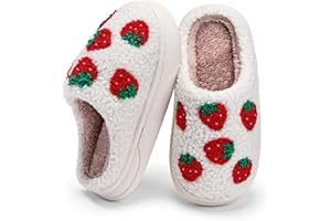 IceUnicorn Kids Slippers Boys Girls Warm Soft Plush Memory Foam House Slippers Big Little Kids Non-Slip Winter Home Shoes for Indoor Outdoor