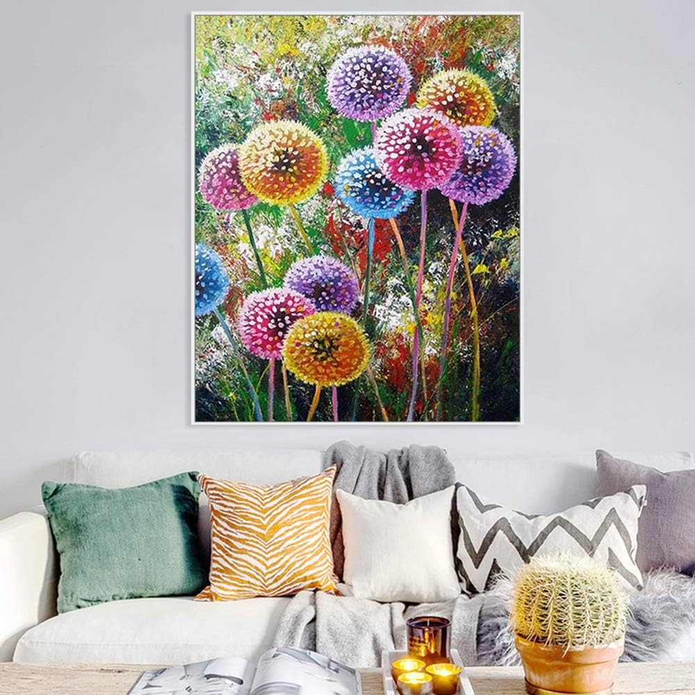 5D Diamond Painting Kits for Adults Colorful Dandelion DIY Paint by Number Full Drill Diamond Craft Canvas Painting(40X30cm) - Image 3