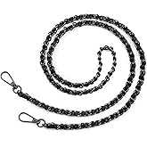 MELORDY 47'' Purse Chain Strap, PU Leather Purse Strap Crossbody Bag Chains Replacement Strap for DIY Purse, Handbag